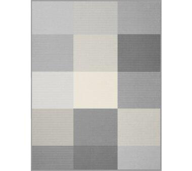 Bocasa Wohndecke Colourfields grau, mit Velourbandeinfassung, Größe 180x220 cm