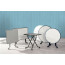 BEST Freizeitmöbel Scheren-Klapptisch PRIMO rechteckig, Farbe weiß, Größe 110x70 cm