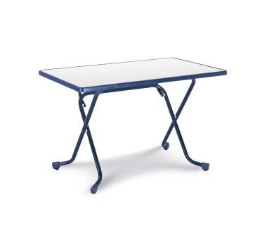 BEST Freizeitmöbel Scheren-Klapptisch PRIMO rechteckig, Farbe blau, Größe 110x70 cm