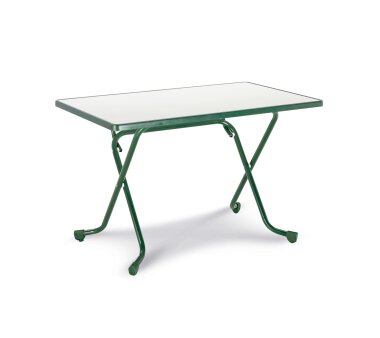 BEST Freizeitmöbel Scheren-Klapptisch PRIMO rechteckig, Farbe grün, Größe 110x70 cm