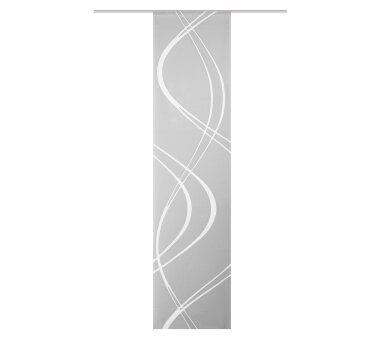 Voile-Schiebegardine JOANNA, Scherli, blickdicht, grau, Größe BxH 60x245 cm