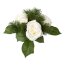 Kunstpflanze Rosen-Tannenbund, 2er Set, Farbe weiß, Höhe ca. 33 cm