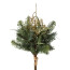 Kunstpflanze Eukalyptus-Tannenbund mit Beeren, 2er Set, Farbe grün-gold, Höhe ca. 43 cm