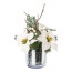 Kunstpflanze Poinsettiengesteck, Farbe weiß, inkl. Glasvase, Höhe ca. 34 cm