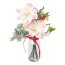 Kunstpflanze Amaryllisgesteck, Farbe rose, inkl. Glas, Höhe ca. 40 cm