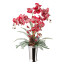 Kunstpflanze Phalenopsisgesteck, Farbe rot, inkl. Keramikvase, Höhe ca. 70 cm