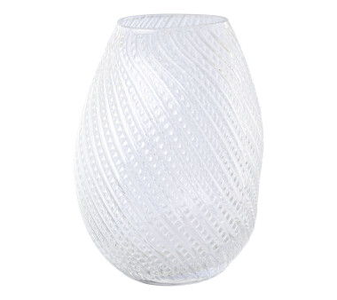 Relief-Glas-Vase Udine, 15x13,5x20,5 cm
