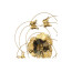 Wanddekoration BLÜTE 901, gold / anthrazit, 56 x 3 x 54 cm