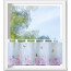 Bistro-Gardine NASTJA, mit Schlaufen, Digitaldruck, transparent, Farbe multicolor, HxB 45x120 cm