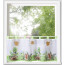 Bistro-Gardine MAXI, mit Schlaufen, Digitaldruck, transparent, Farbe multicolor, HxB 45x120 cm