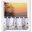 Bistro-Gardine JULIKA, mit Schlaufen, Digitaldruck, blickdicht, Farbe multicolor, HxB 45x120 cm