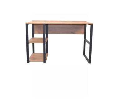 Schreibtisch 3941, mit 2 Ablageböden, eichedekor / schwarz