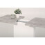 Esszimmertisch BRITT T, Säulentisch, ausziehbar 110-150 cm, betonoptik / weiß