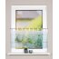 Voile-Cafehaus-Gardine BEATRICE, mit Schlaufen, Digitaldruck, transparent, Farbe grün, HxB 45x140 cm
