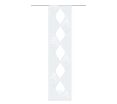 Voile-Schiebegardine ELIANA, Scherli, halbtransparent, wollweiß, Größe BxH 60x245 cm