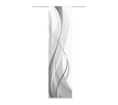 Schiebevorhang 2er Set Deko blickdicht CARLISLE, Farbe grau, Größe BxH je 60x245 cm