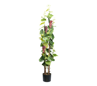 Kunstpflanze Weinrebe mit 3 Trauben, Farbe grün-rot,...