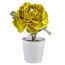 Kunstpflanze Ranunkel, 3er Set, Farbe gelb, inkl. weißem Topf, Höhe ca. 16,5 cm
