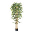 Kunstpflanze Bambus, Naturstamm, 1536 Blätter, Farbe grün, inkl. Kunststofftopf, Höhe ca. 210 cm