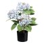 Kunstpflanze Hortensienbusch, Farbe hellblau, inkl. Kunststofftopf, Höhe ca. 53 cm