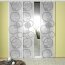 Schiebevorhang Loraine, Batist-Optik, Web-Motiv, halbtransparent, Farbe weiß-grau, HxB 245x60 cm