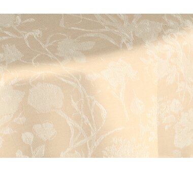 ADAM Tischdecke FLOWER CUVEE LIGHT, U-Saum, oval, 220x145 cm, beige
