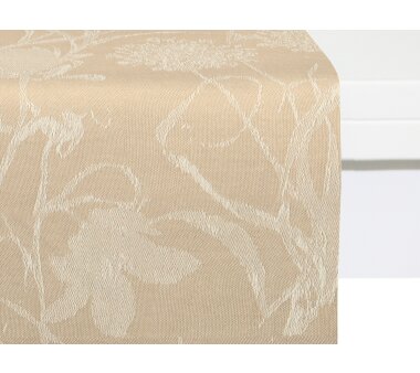 ADAM Tischläufer FLOWER CUVEE LIGHT, Kuvertsaum, 150x50 cm, beige