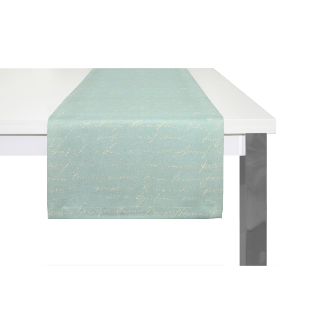 ADAM Tischläufer SCRIBBLE, Kuvertsaum, 150x50 cm, blau | bei Wohnfuehlidee