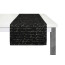 ADAM Tischläufer SCRIBBLE, Kuvertsaum, 150x50 cm, schwarz