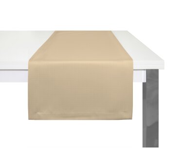 ADAM Tischläufer UNI COLLECTION LIGHT, Kuvertsaum, 150x50 cm, beige