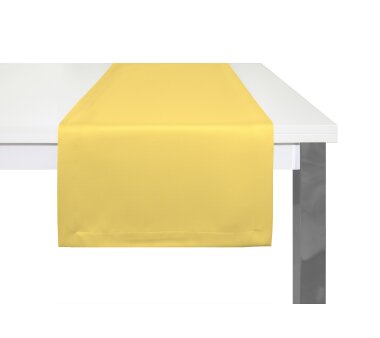 ADAM Tischläufer UNI COLLECTION LIGHT, Kuvertsaum, 150x50 cm, gelb