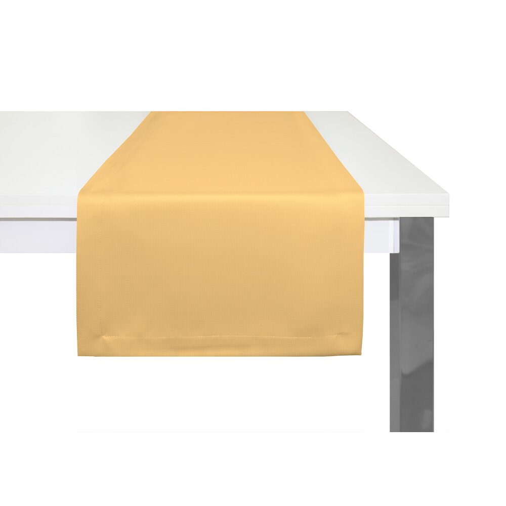 ADAM Tischläufer UNI COLLECTION LIGHT, Kuvertsaum, 150x50 cm, dunkelgelb |  bei Wohnfuehlidee