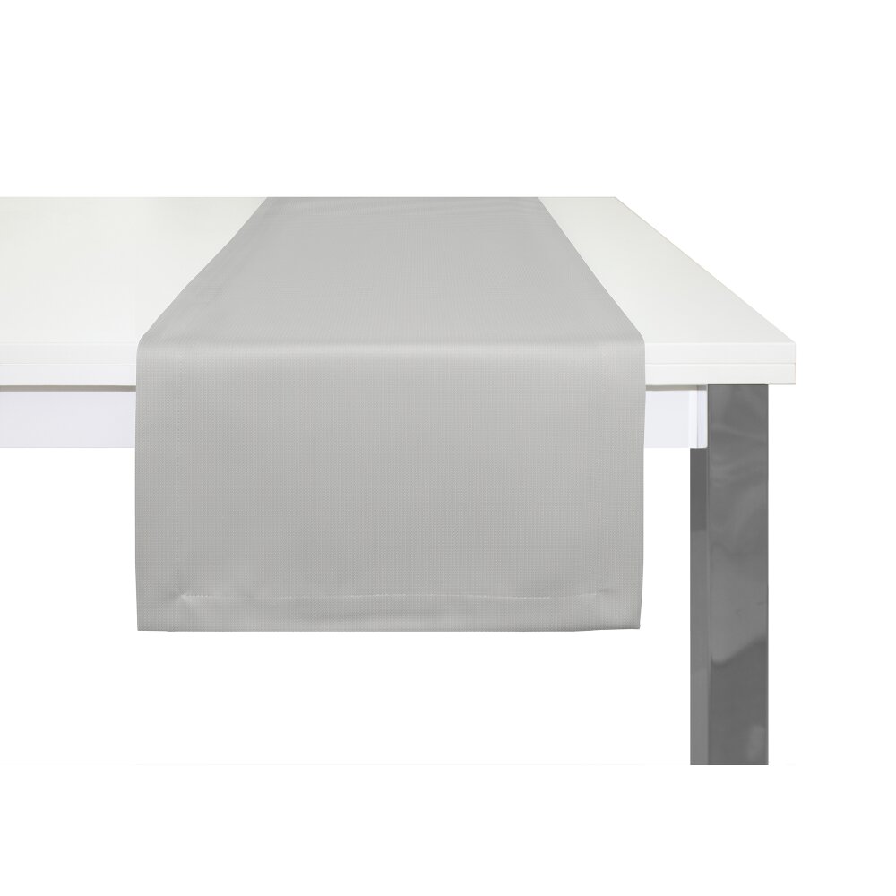 ADAM Tischläufer UNI COLLECTION LIGHT, Kuvertsaum, 150x50 cm, hellgrau |  bei Wohnfuehlidee