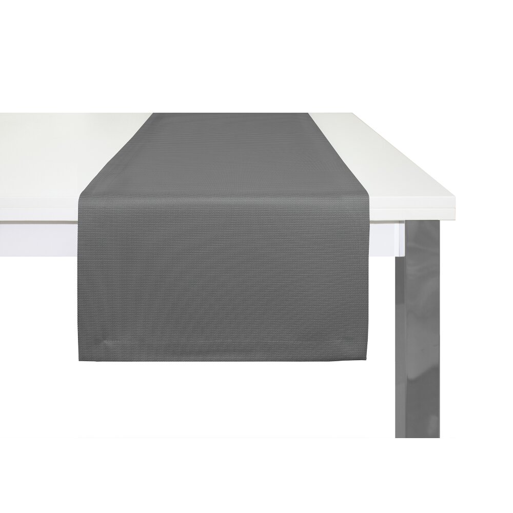 ADAM Tischläufer UNI COLLECTION schwarz 150x50 LIGHT, bei Kuvertsaum, | Wohnfuehlidee cm