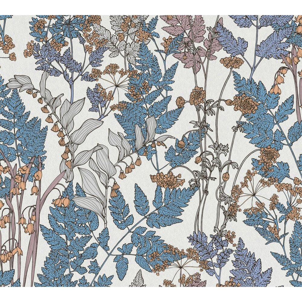Florale Paper 10,05 Floral Vliestapete Blau Tapete matt Architects 0,53 Impression m m x