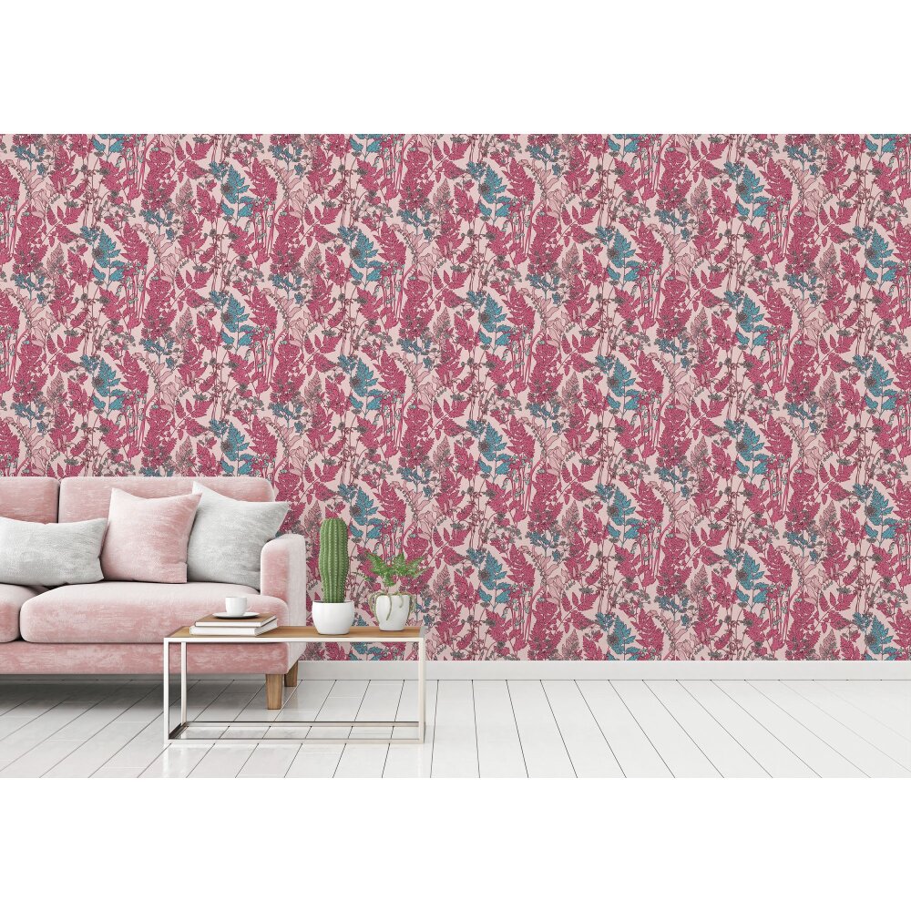 Architects Paper Floral Impression Vliestapete Florale Tapete Rosa matt  10,05 m x 0,53 m | Vliestapeten