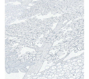 Architects Paper Floral Impression Vliestapete Waldtapete Grau matt 10,05 m x 0,53 m
