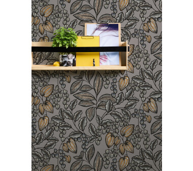 Architects Paper Floral Impression Vliestapete Florale Tapete Grau matt 10,05 m x 0,53 m