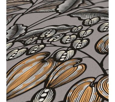 Architects Paper Floral Impression Vliestapete Florale Tapete Grau matt 10,05 m x 0,53 m