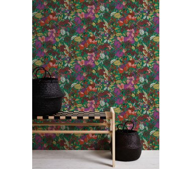 Architects Paper Floral Impression Vliestapete Dschungeltapete Bunt matt 10,05 m x 0,53 m