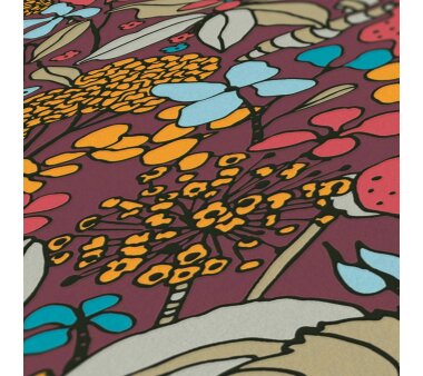 Architects Paper Floral Impression Vliestapete Dschungeltapete Rot matt 10,05 m x 0,53 m