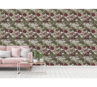 Architects Paper Floral Impression Vliestapete Dschungeltapete Grün matt 10,05 m x 0,53 m