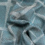 Weckbrodt Ösenschal PATRICIA  blickdicht, Jacquard-Musterung, Farbe blau-petrol, HxB 245x140 cm