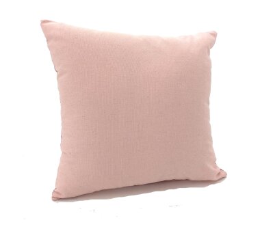 Kissenhülle RÖSCHEN, Leinenoptik, Farbe rosa,  mit Reißverschluss, Größe 40 x 40 cm