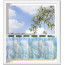 Voile-Bistro-Gardine SVENJA, mit Schlaufen, Digitaldruck, transparent, Farbe multicolor, HxB 45x120 cm