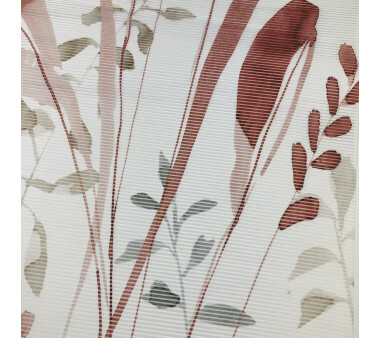 VISION S Schiebevorhang AYENE in Bambus-Optik, Digitaldruck, halbtransparent, rot, Größe BxH 60x260 cm