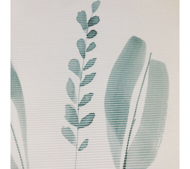 VISION S Schiebevorhang AYENE in Bambus-Optik, Digitaldruck, halbtransparent, petrol, Größe BxH 60x260 cm