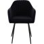 Sessel MILA I S, 2er Set, mit Samtvelour-Bezug, Farbe schwarz