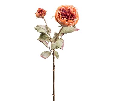 Kunstblume Rose, 3er Set, Farbe orange, Höhe ca. 64 cm