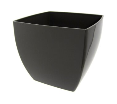 Kunststoff-Vase SIENA konisch, Farbe grau-glänzend,...